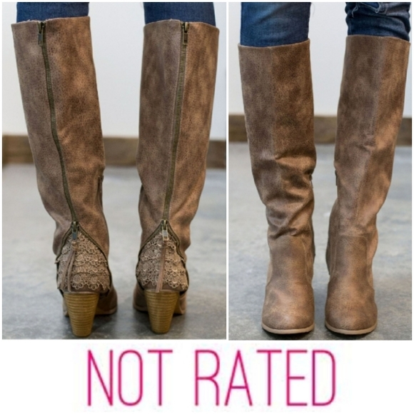 Not Rated Shoes - Sassy Peekaboo Lace Not Rated Boots